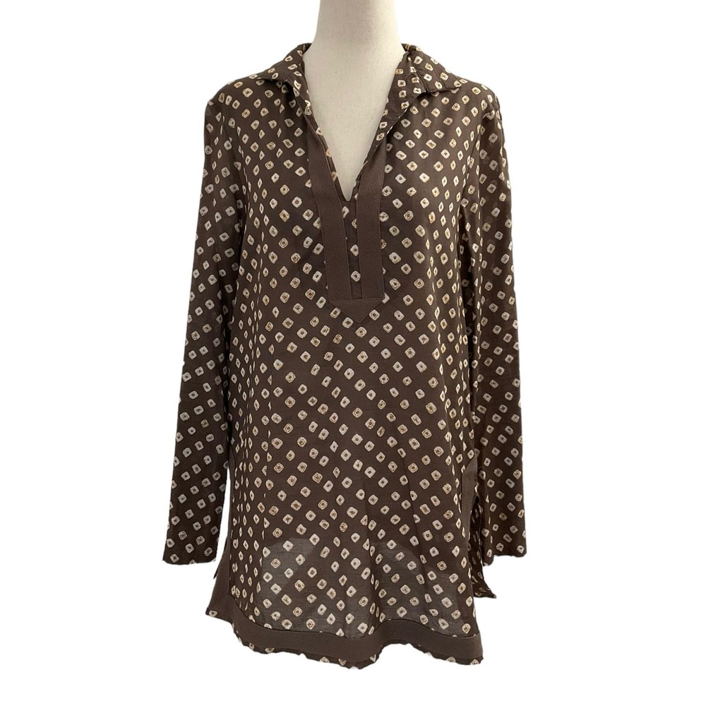 Michael Kohrs Brown Tunic Flare Sleeve Size M 39-49